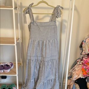 Striped Blue and White Sundress